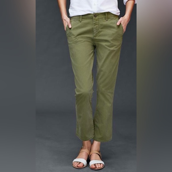 GAP Crop‎ kick pants size 6 Temporal Green - Picture 1 of 8